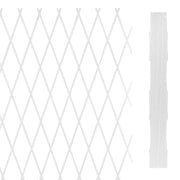 Traliccio Grigliato Estensibile In Pvc Sostegno Muro Fiori Piante Rampicanti Terrazzi Balcone Giardino Reticolato Fioriera Parete Verticale - Bianco - 1x3 Mt