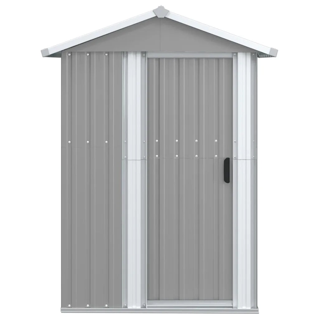 Capanno da Giardino Grigio 126x97,5x177 cm Acciaio Zincato 316234