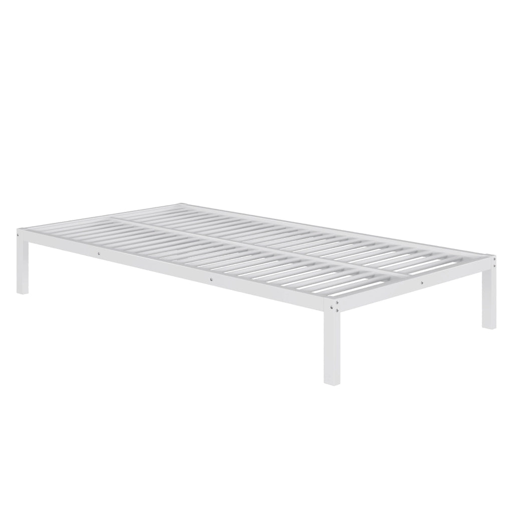 Letto a soppalco 90 x 200 cm con scrivania e scaffali bianco