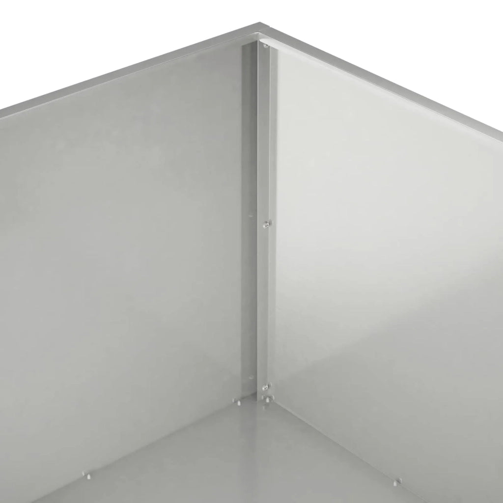 Vaso da giardino Argento 100 x 100 x 40 cm Acciaio Inox 8005128