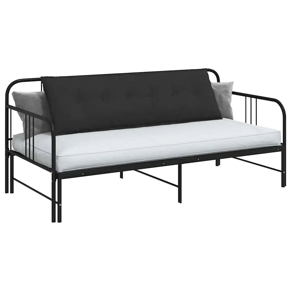 Cuscino per Schiena | Cuscino dorsale Nero 160 x 50 cm Tessuto in Microfibra