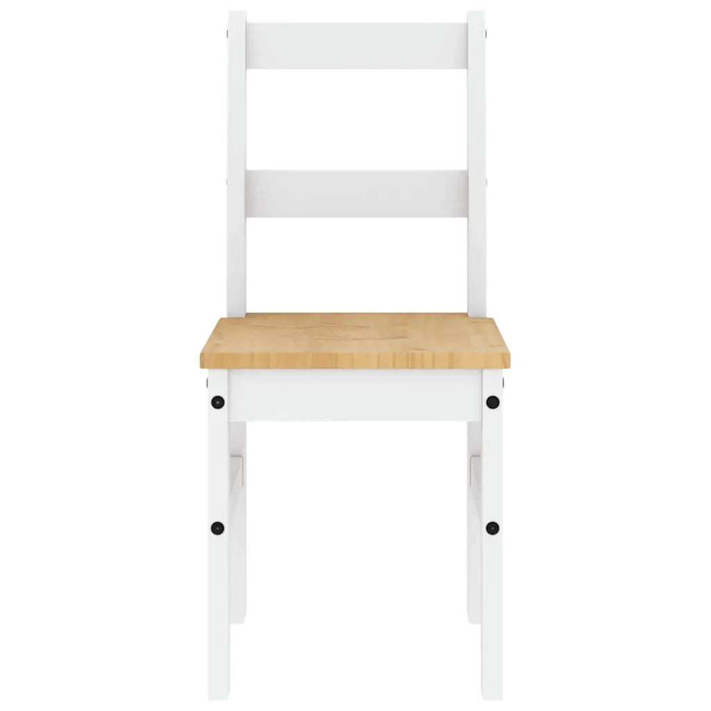 Set da Pranzo 5 pz PANAMA Bianco in Legno Massello di Pino 3345190