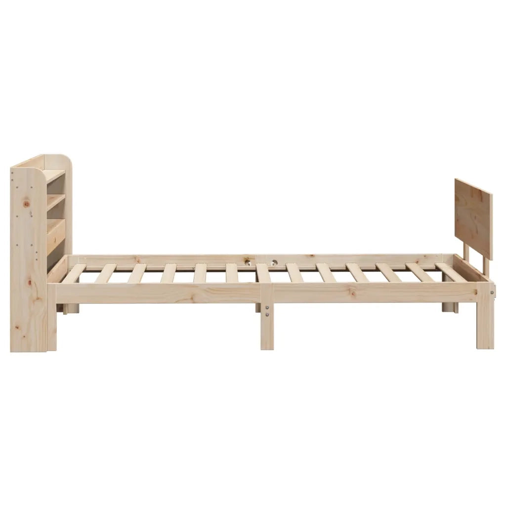 Giroletto con Testiera 90x200 cm in Legno Massello di Pino