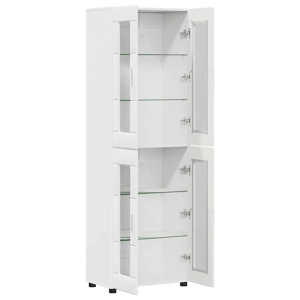 Credenza con lo scaffale FLORIN Bianco Lucido 60 x 35 x 182 cm