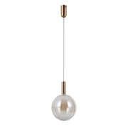 Sospensione Italux STRELA sfera vetro ambra Ø25 LED 5W