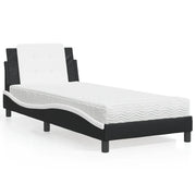 Giroletto senza Materasso Zadar Nero e Bianco 90x190 cm in Similpelle