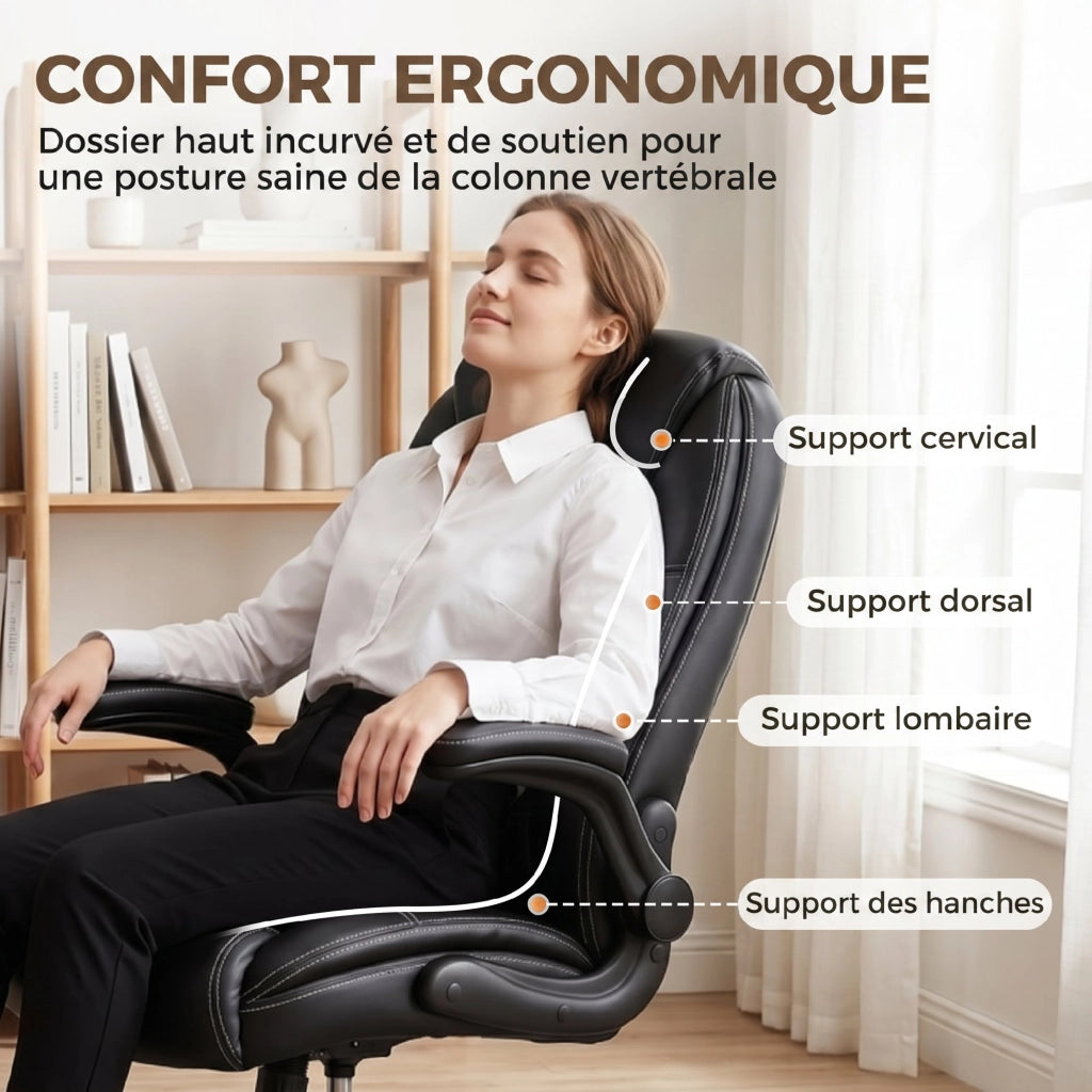 Sedia da Ufficio Ergonomica ¨C Xylo ¨C Braccioli Regolabili Schienale Alto Nero