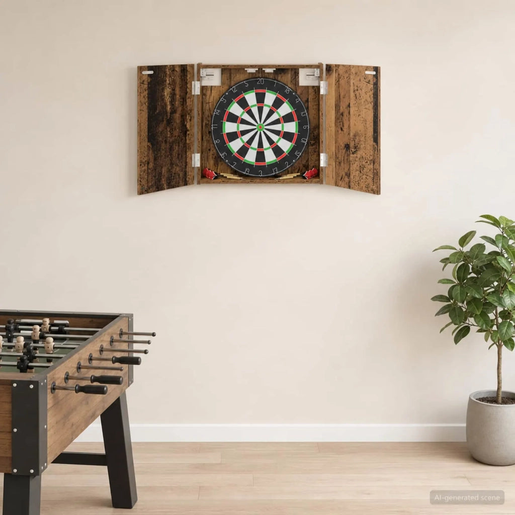 Armadio per Dartboard Legno antico 56 x 12 x 53,5 cm 8006666