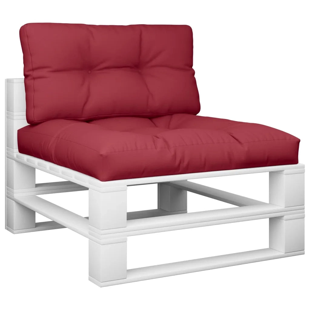 Cuscini per Pallet 2 pz Rosso Vino in Tessuto 360720