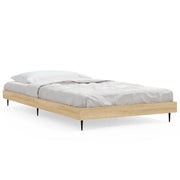 Letto singolo | Letto per adulti | Giroletto senza Materasso Rovere Sonoma 90x200 cm in Truciolato