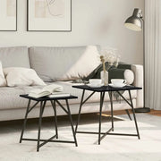 Set tavolini 2 pcs Rovere Nero 869726