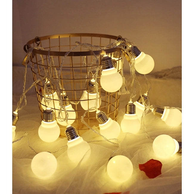 Ghirlanda LED a Batteria 20x – Luce Calda Gialla | 3m, 20 LED, 1.2W | Decorazione per Casa e Giardino, Feste, Natale