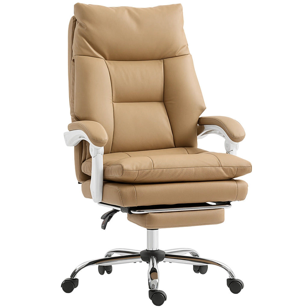 Sedia da ufficio ergonomica con supporto lombare e poggiapiedi ¨C Xylo ¨C Marrone chiaro