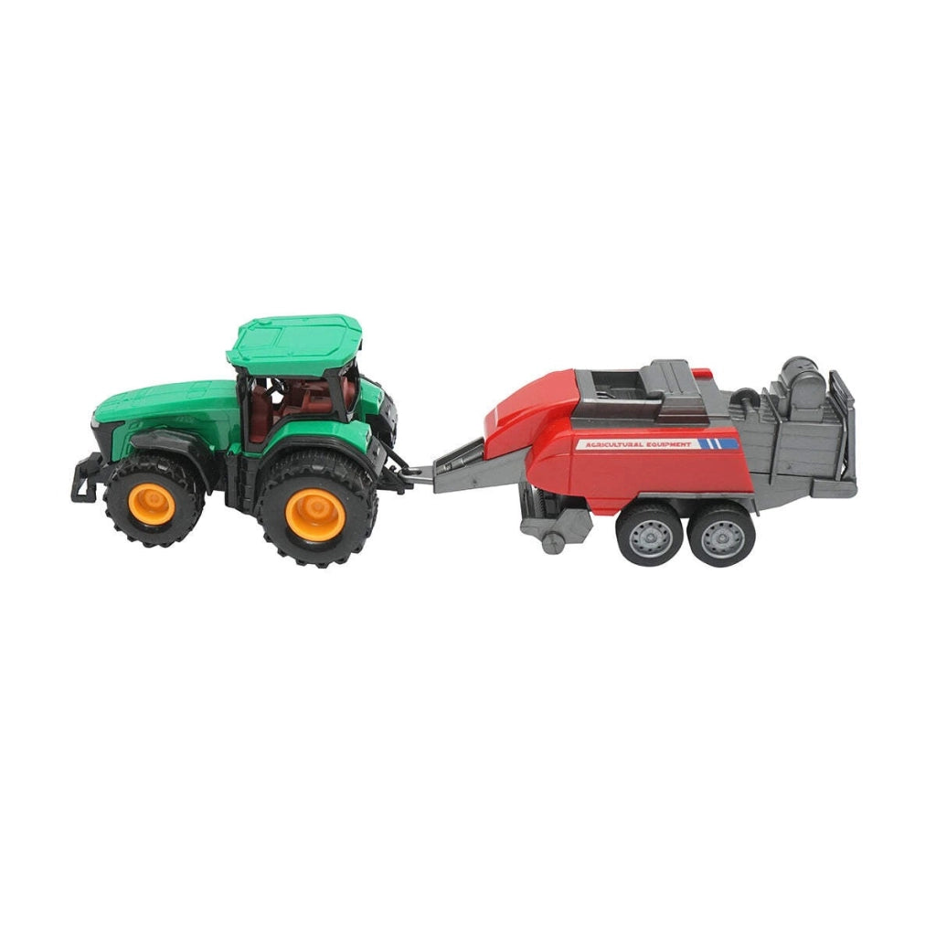 Trattore verde con rimorchio, 304x85x83mm giocattolo per bambini +3 anni