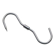 GANCIO MACELLAIO GIREVOLE 1 PUNTA - INOX MM 220X9- 10 pezzi