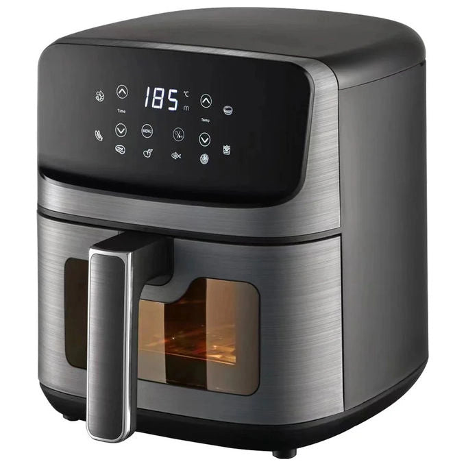 Nordmende friggitrice ad aria 5 litri, 1500 watt, timer, nero e inox, ND-AIRFRYER50