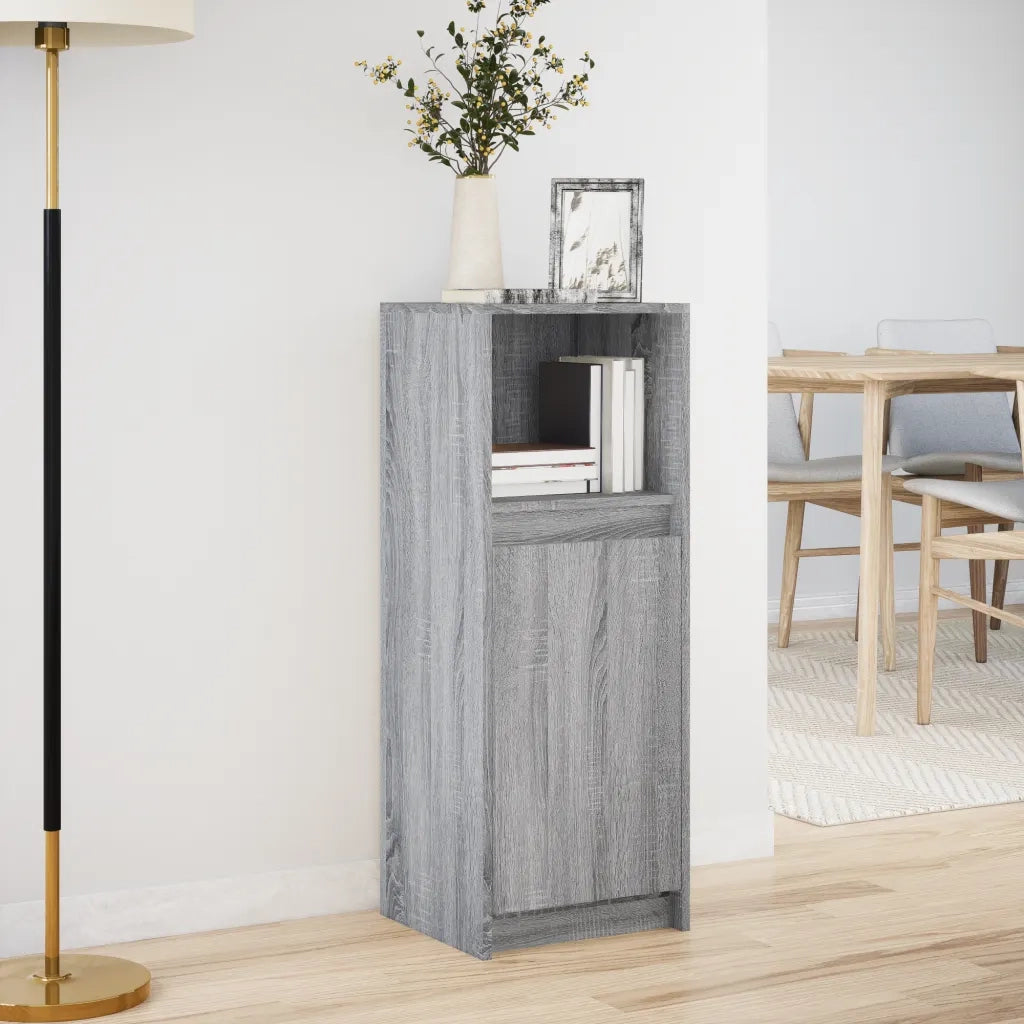 Credenza con LED Grigio Sonoma 38x34x100cm in Legno Multistrato 852171
