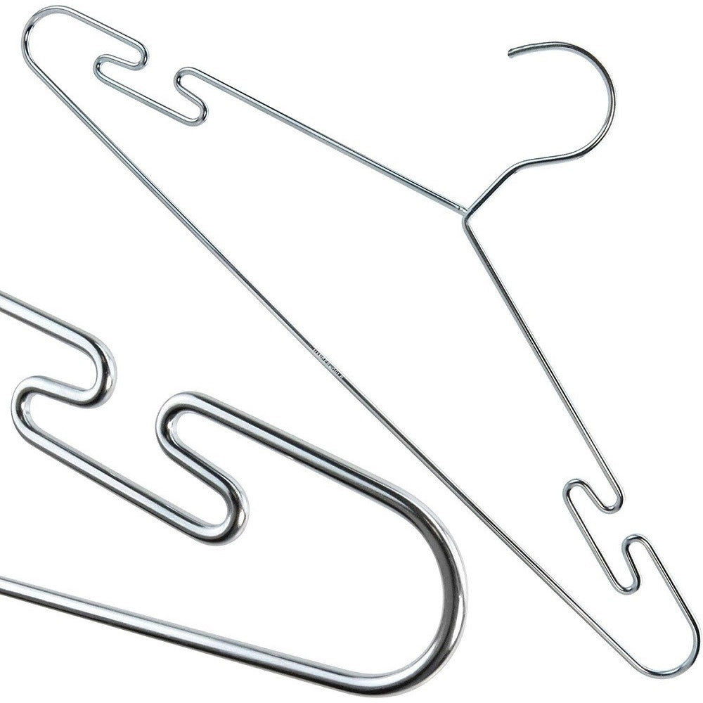 Trade Shop - Set 5 Pezzi Grucce Stampelle Appendiabiti In Metallo Larghe 40cm Art. 10456 -