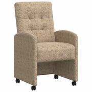 Sedie da Pranzo con Ruote 2 pz | Sedie da cucina Grigio chiaro 58 x 67 x 97 cm