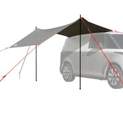 vidaXL Tenda da Campeggio per Auto Grigio e Arancione Impermeabile