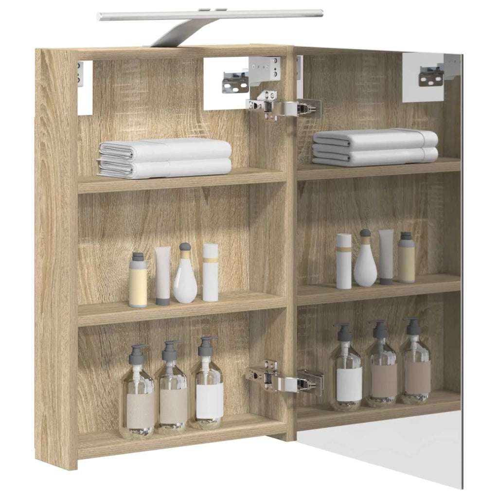 Mobiletto per specchio da bagno con lo scaffale Rovere Sonoma 889033