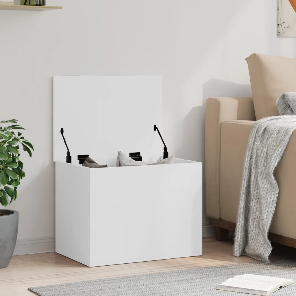 Contenitore Portaoggetti Bianco 60x42x46 cm Legno Multistrato 840653