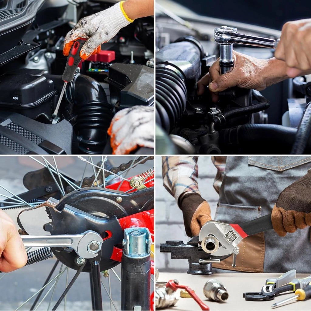 Cassetta Attrezzi Completa 95 pezzi Set Attrezzi, Valigia Utensili Portatile con Custodia in Plastica, Kit di attrezzi per Riparazioni Quotidiane di Casa Ufficio Auto