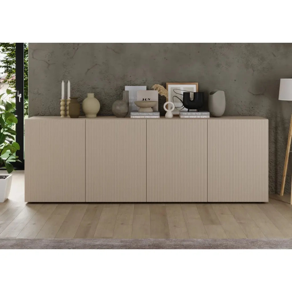 Buffet SCENA – 241×84×42 cm – 4 porte – Cashmere