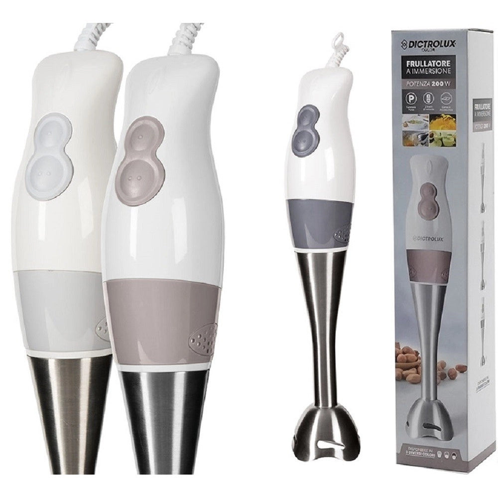 Trade Shop - Frullatore A Immersione Mix Plus 2 Velocità 200w Funzione Pulse Lame In Acciaio -