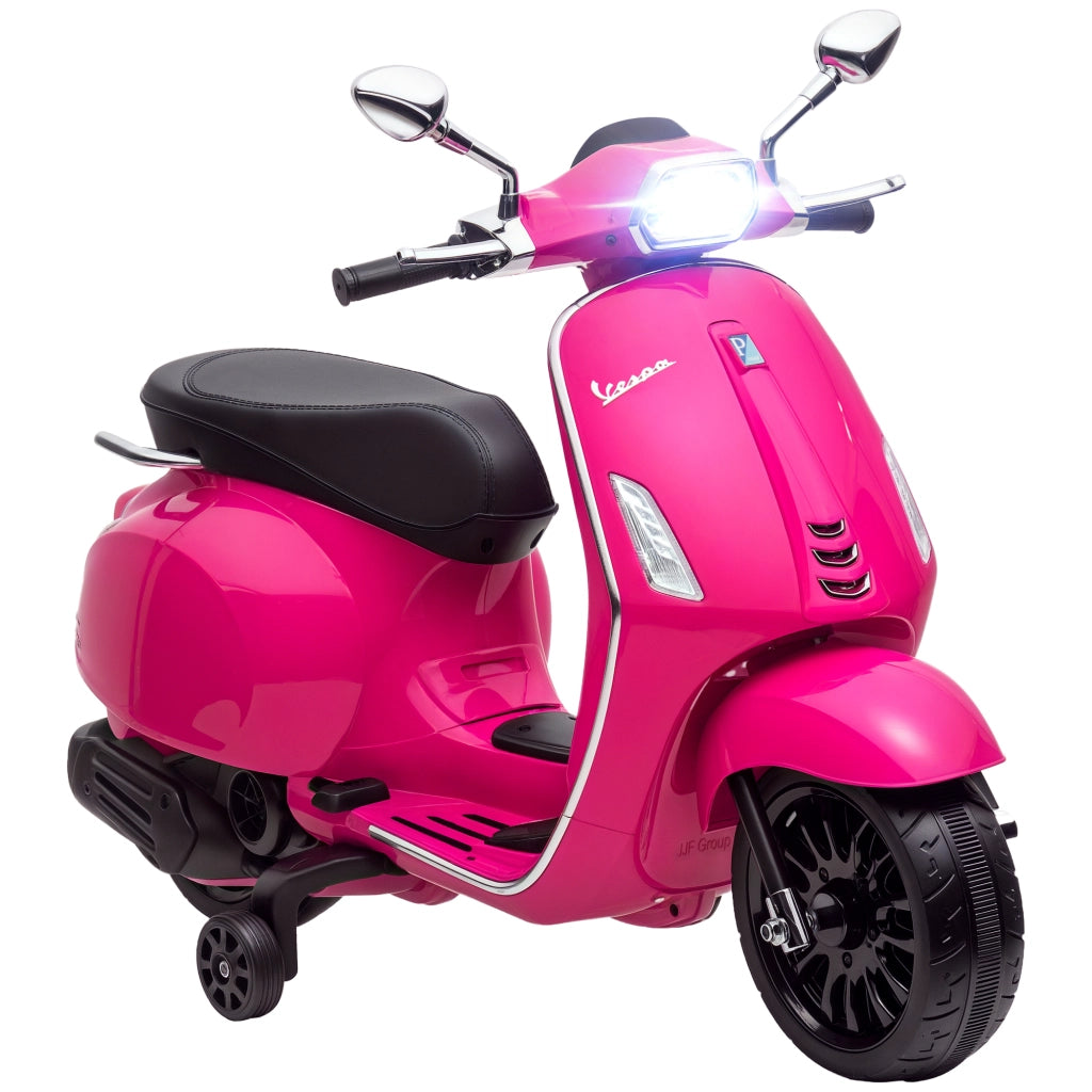 Scooter Elettrico Bambini Vespa 6V ¨C zephmum ¨C Rosa 107x47x73 cm