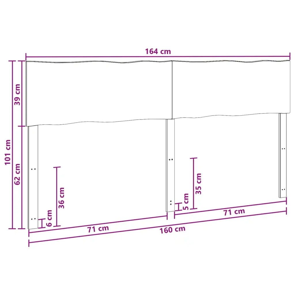 Testiera con bordo vivo ROSTOCK Bianco 160 cm 903154