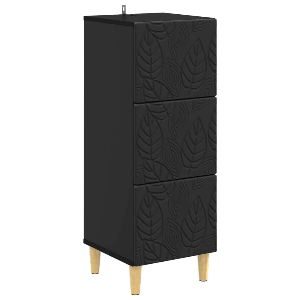Mobile con Cassetti Nero 33 x 34,5 x 90 cm Legno ingegnerizzato 895076