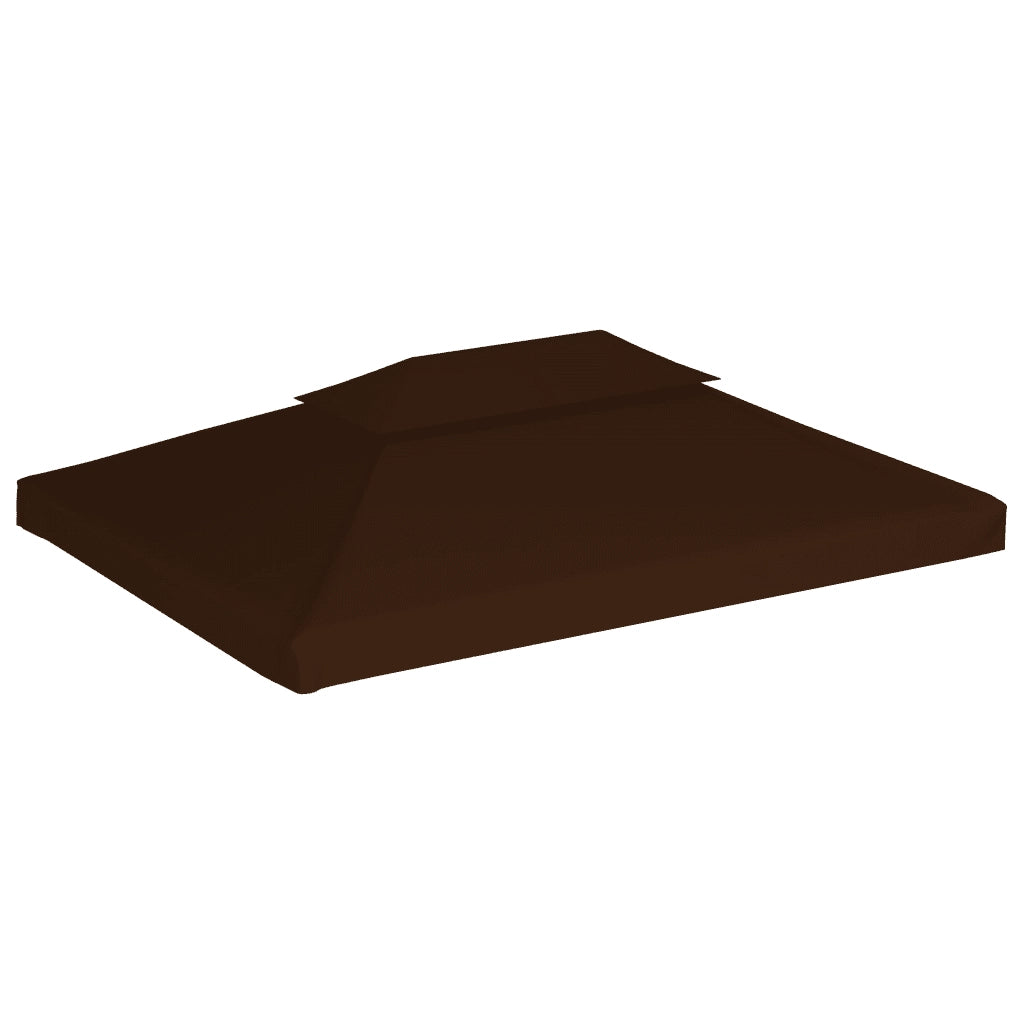 Copertura Superiore per Gazebo a 2 Strati 310g/m² 4x3m Marrone 46617