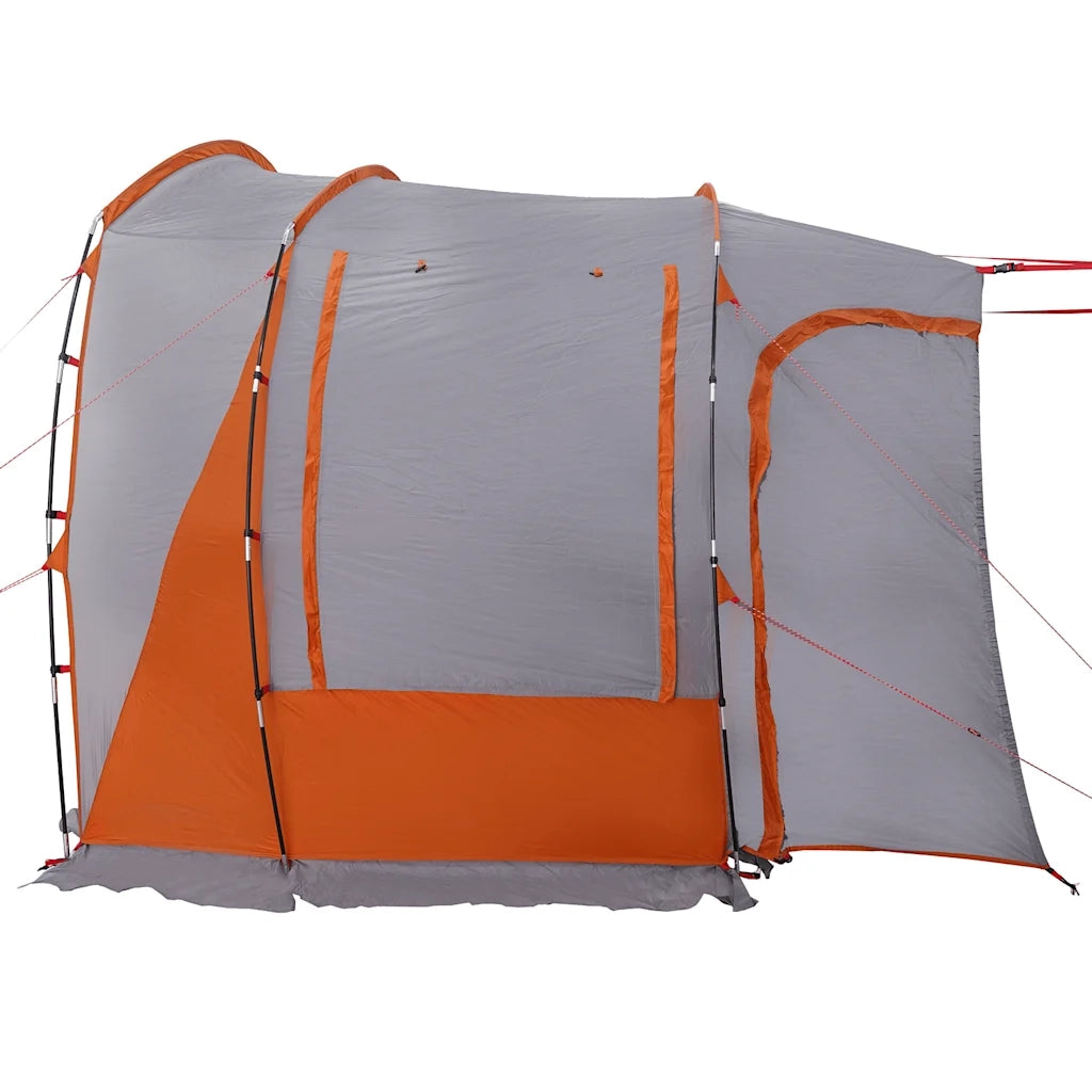 Tenda da Campeggio 4 Persone Grigio e Arancione Impermeabile 4009499
