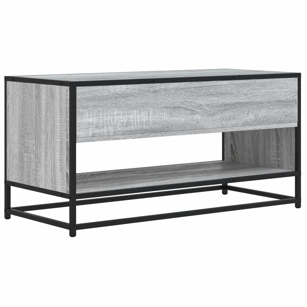 vidaXL Mobile TV Grigio Sonoma 91x40x46 cm Legno Multistrato e Metallo