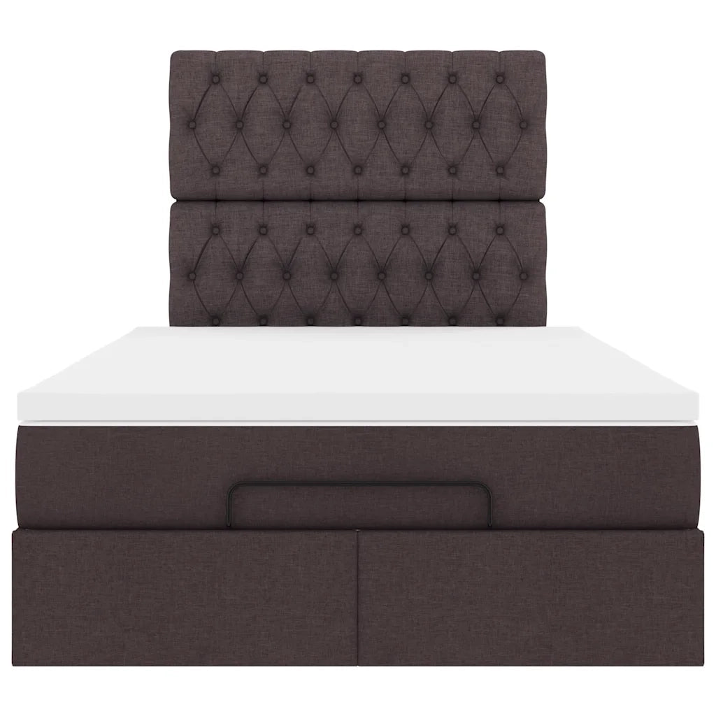 vidaXL Struttura Letto Pouf con Materasso 80x200 cm in Tessuto