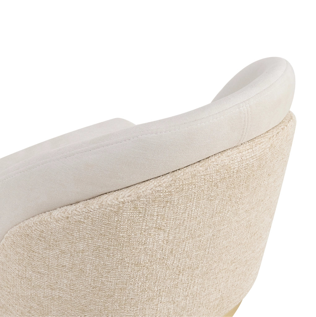 Sedia da sala da pranzo 59x52x85 cm beige e oro – set da 4