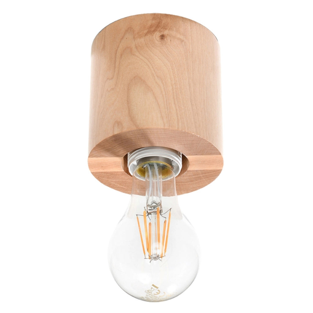 Lampada da soffitto SALGADO in legno naturale