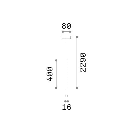 Lampada A Sospensione Look 1 Luce Led Bianca 3.5W Ip20