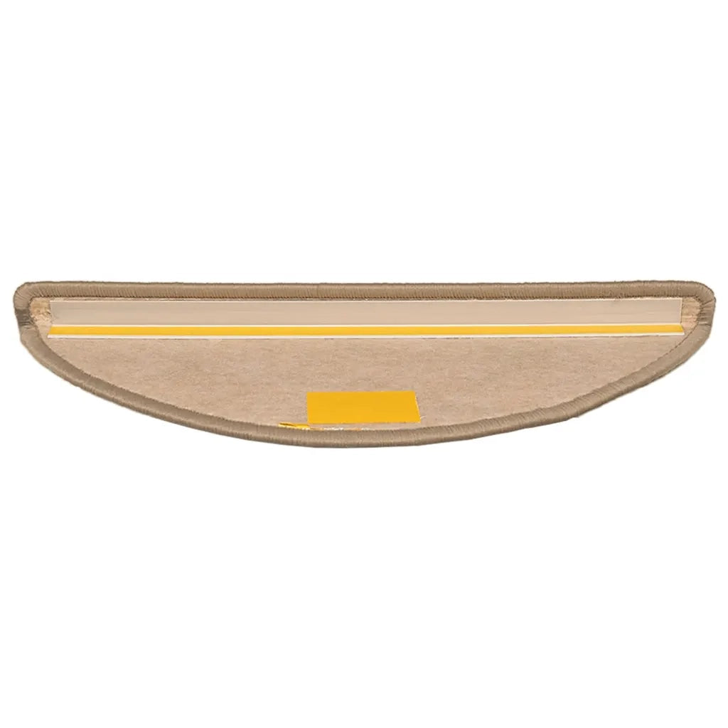 Tappetini per scale 15 pz 56x17x3 cm Beige scuro Semicircolari 326896