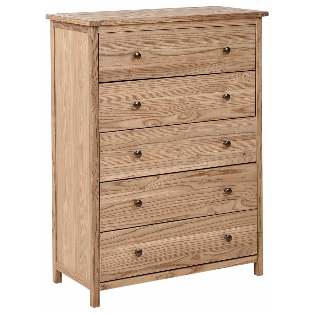 Credenza in legno con cassettiera 5 cassetti legno chiaro stile rustico