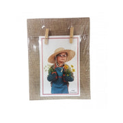 Trade Shop - Tela Pannello Con Mollette Appendi Memo Foto Porta Portafoto Per Foto Cornice -