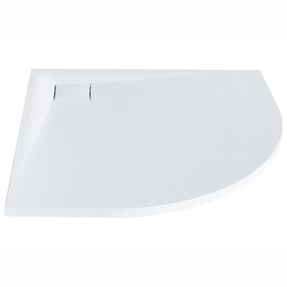 Piatto doccia con scarico bianco SMC 80 x 80 x 3 cm effetto pietra naturale minimalista