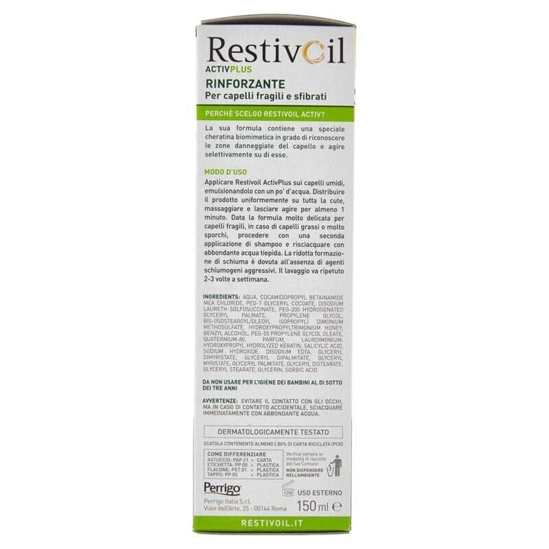 RESTIVOIL ACTIVPLUS OLIO-SHAMPOO PER CUTE SENSIBILE RINFORZANTE 150 ML