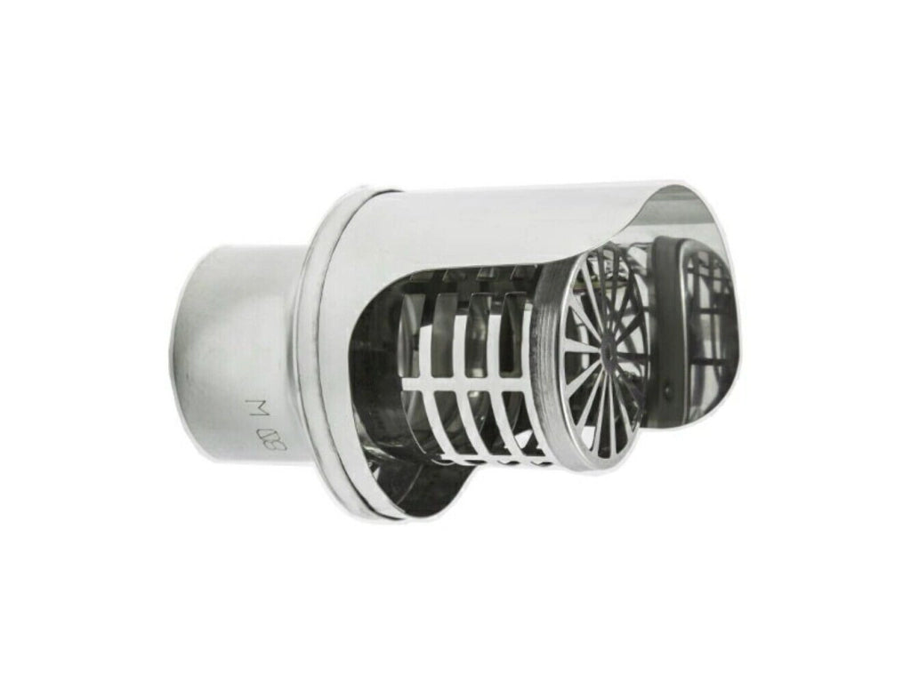 Comignolo Fumi Orizz.Pellet D.100 Inox C/Paratia - Zinco Calabria