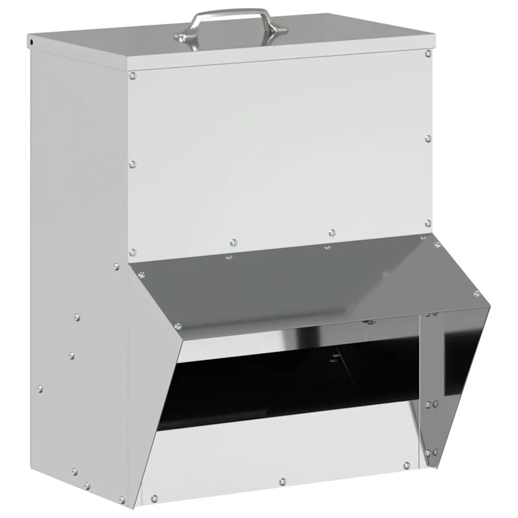 Feeder per pollo Argento 20 x 25 x 35 cm Acciaio zincato