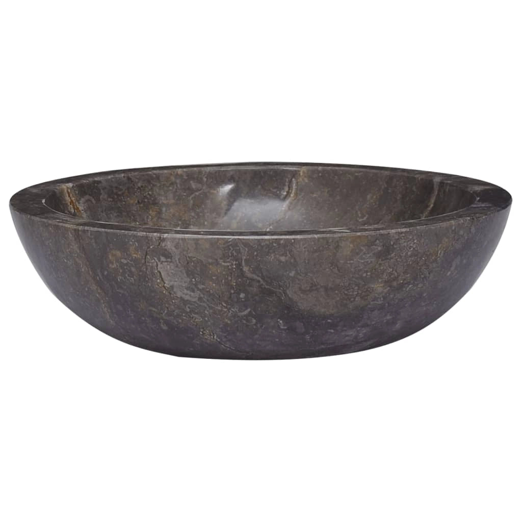 Lavandino da bagno lavabo da appoggio lavabo da WC lavabo da bagno lavabo da interno grigio diametro 40 x 12 cm finitura marmo 02_0002801
