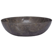 Lavandino da bagno lavabo da appoggio lavabo da WC lavabo da bagno lavabo da interno grigio diametro 40 x 12 cm finitura marmo 02_0002801
