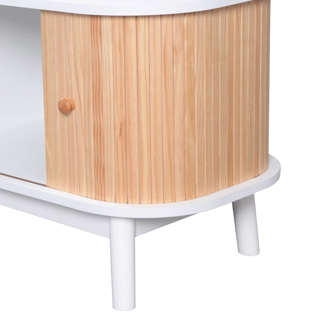 Mobile TV con 2 Ante e 2 Cassetti in Rattan; Stile Naturale; Soggiorno; 170??39;5??46 cm; in MDF; Bianco