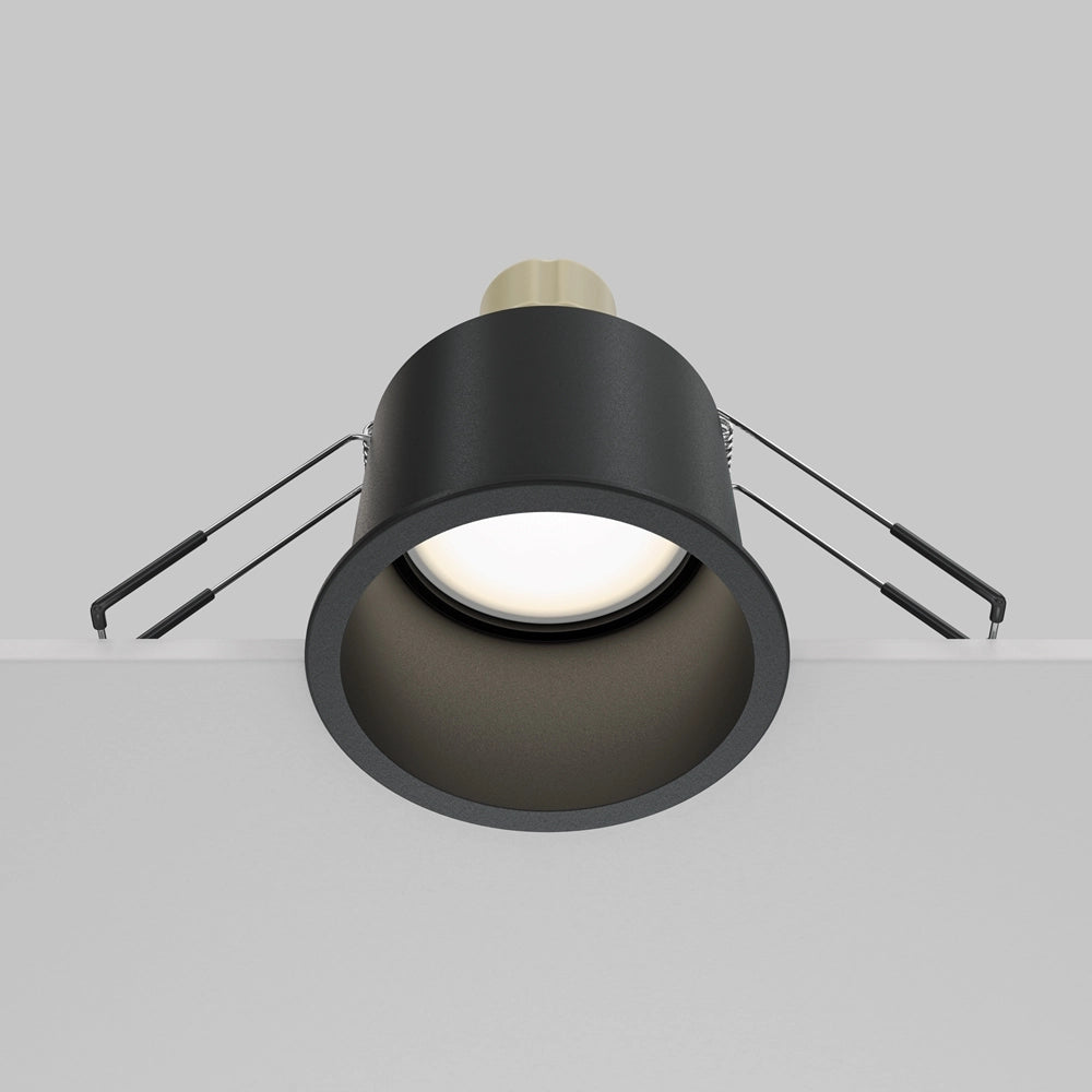 Faretto incasso soffitto tondo nero Maytoni Reif DL049-01B